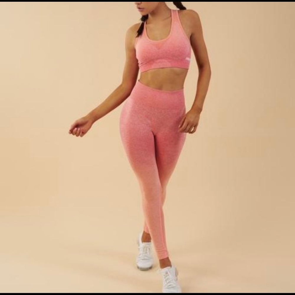NWT Gymshark set ombré peach coral